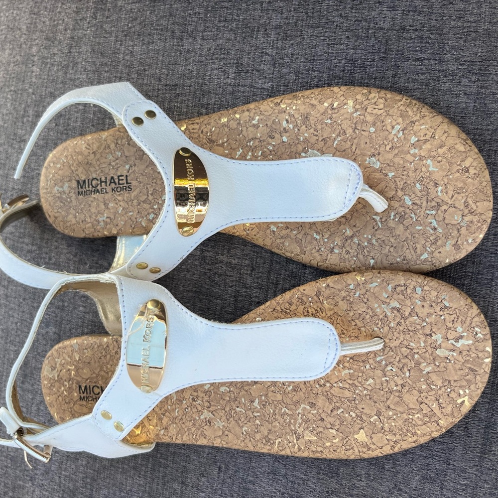 Michael Kors white girls sandals size 3